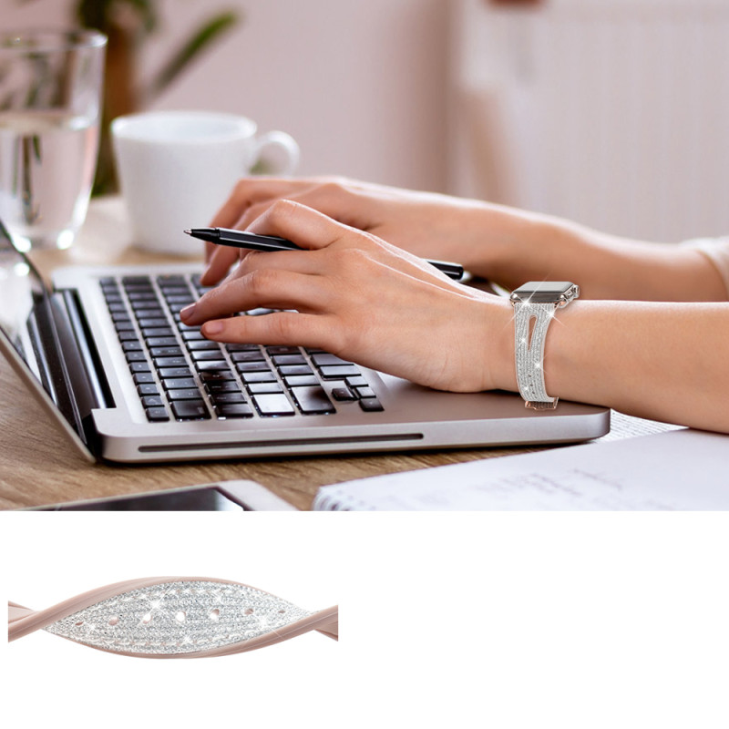 Kingxbar naujoji chameleono apyrankė laikrodžio dirželis 9/ 8/ 7/ 6/ 5/ 4/ 3/ 2/ SE (45/ 44/ 42mm) krištolinė apyrankė, ...