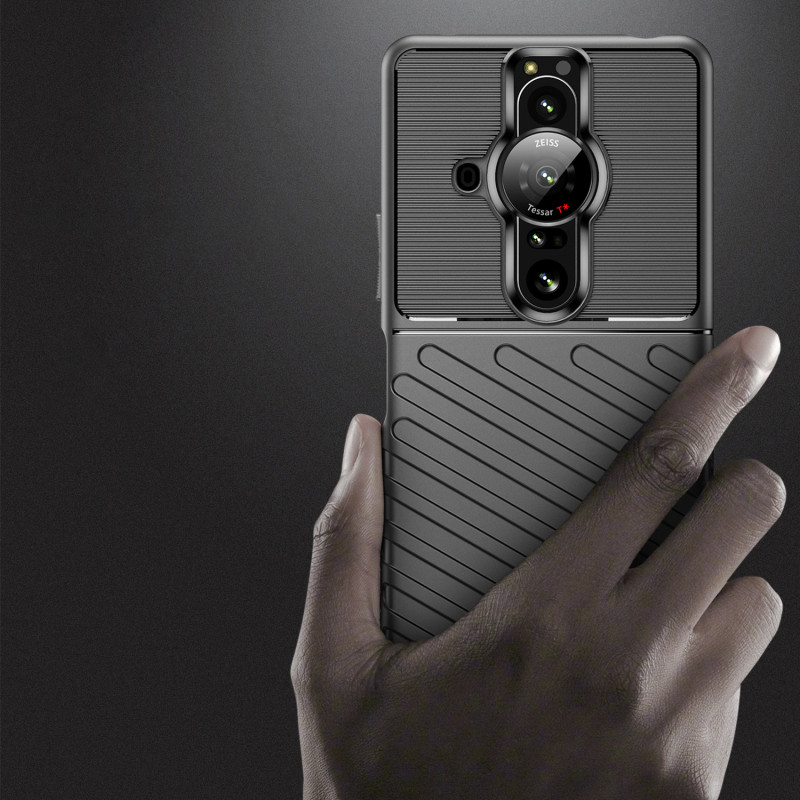Thunder Case lankstus šarvuotas dangtelis, skirtas Sony Xperia Pro-I juodas