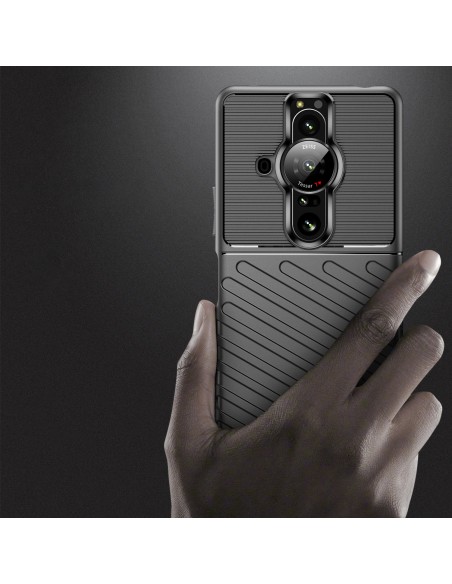 Thunder Case lankstus šarvuotas dangtelis, skirtas Sony Xperia Pro-I juodas Thunder Case lankstus šarvuotas dangtelis, skirtas Sony Xperia Pro-I juodas