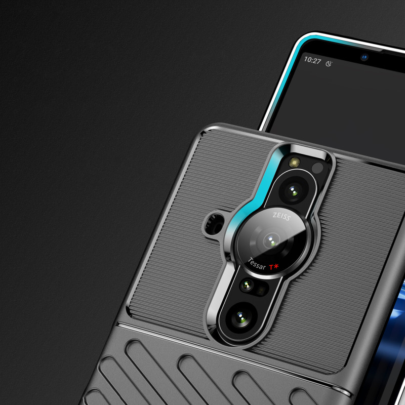 Thunder Case lankstus šarvuotas dangtelis, skirtas Sony Xperia Pro-I juodas