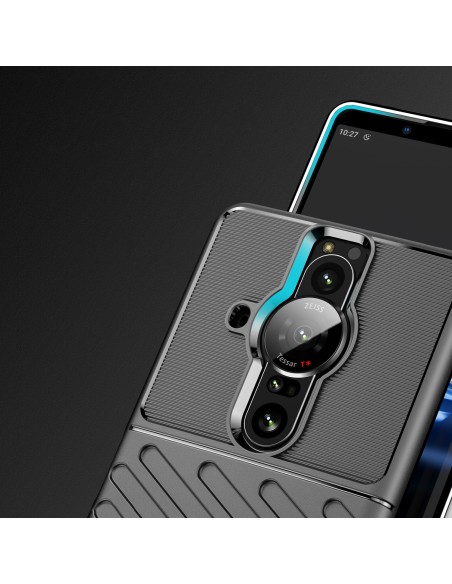 Thunder Case lankstus šarvuotas dangtelis, skirtas Sony Xperia Pro-I juodas Thunder Case lankstus šarvuotas dangtelis, skirtas Sony Xperia Pro-I juodas