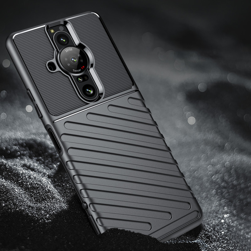Thunder Case lankstus šarvuotas dangtelis, skirtas Sony Xperia Pro-I juodas