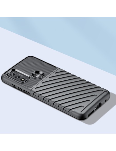 Thunder Case lankstus šarvuotas dėklo dangtelis, skirtas Motorola Moto G Play 2022 juodas