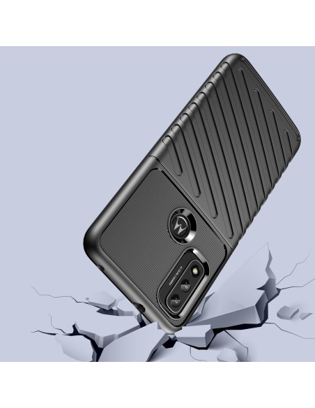 Thunder Case lankstus šarvuotas dėklo dangtelis, skirtas Motorola Moto G Play 2022 juodas