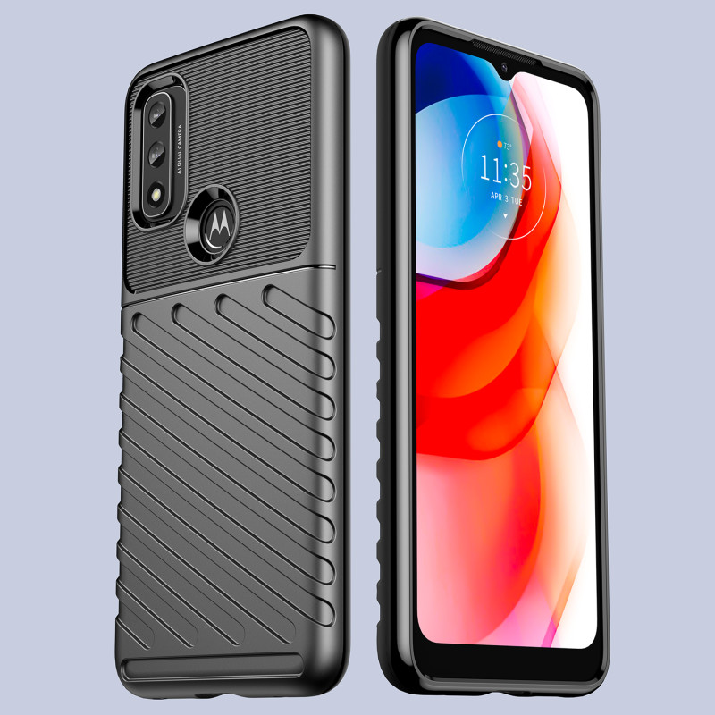 Thunder Case lankstus šarvuotas dėklo dangtelis, skirtas Motorola Moto G Play 2022 juodas