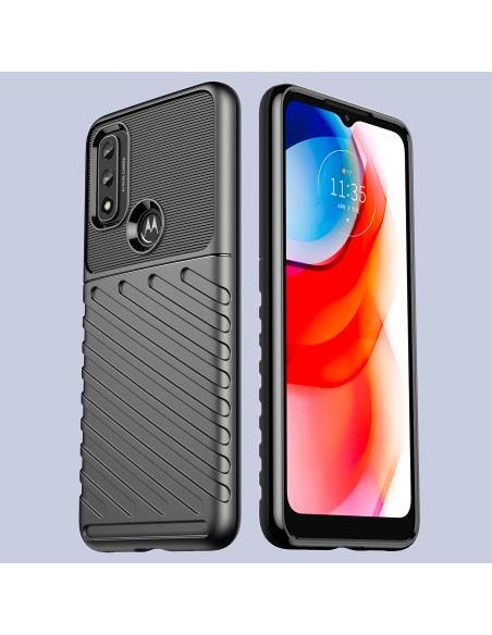 Thunder Case lankstus šarvuotas dėklo dangtelis, skirtas Motorola Moto G Play 2022 juodas