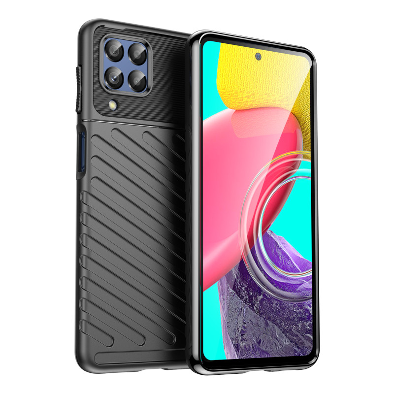 Thunder Case lankstus šarvuotas dangtelis Samsung Galaxy M53 5G juodas