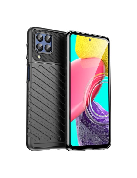 Thunder Case lankstus šarvuotas dangtelis Samsung Galaxy M53 5G juodas