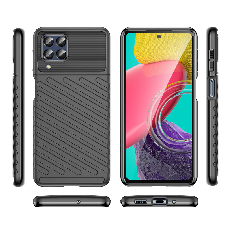 Thunder Case lankstus šarvuotas dangtelis Samsung Galaxy M53 5G juodas