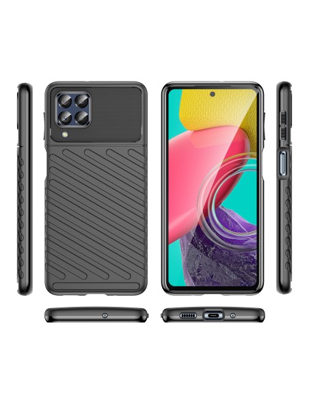 Thunder Case lankstus šarvuotas dangtelis Samsung Galaxy M53 5G juodas