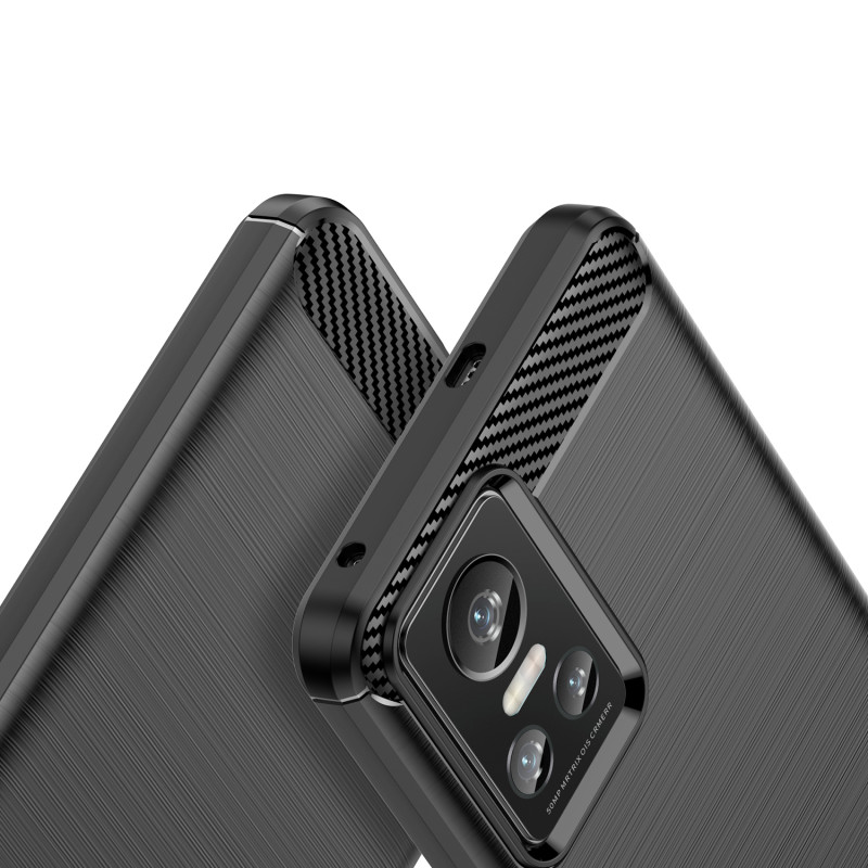 Carbon Case lankstus dangtelis Realme GT Neo 3 juodas
