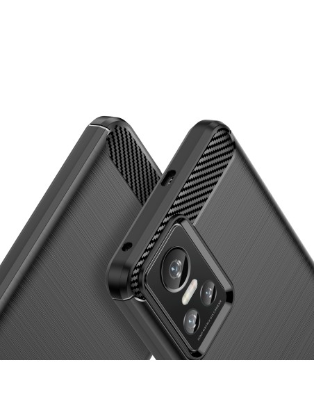 Carbon Case lankstus dangtelis Realme GT Neo 3 juodas Carbon Case lankstus dangtelis Realme GT Neo 3 juodas