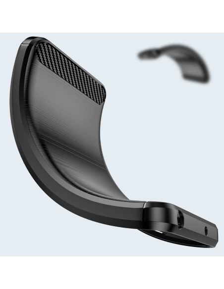 Carbon Case lankstus dangtelis, skirtas Motorola Moto G Play 2022 juodas