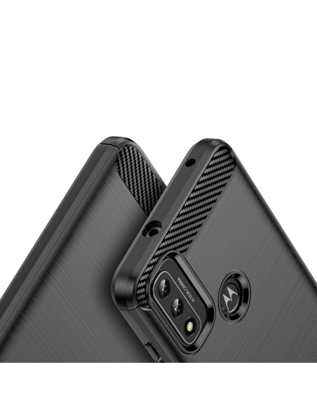 Carbon Case lankstus dangtelis, skirtas Motorola Moto G Play 2022 juodas