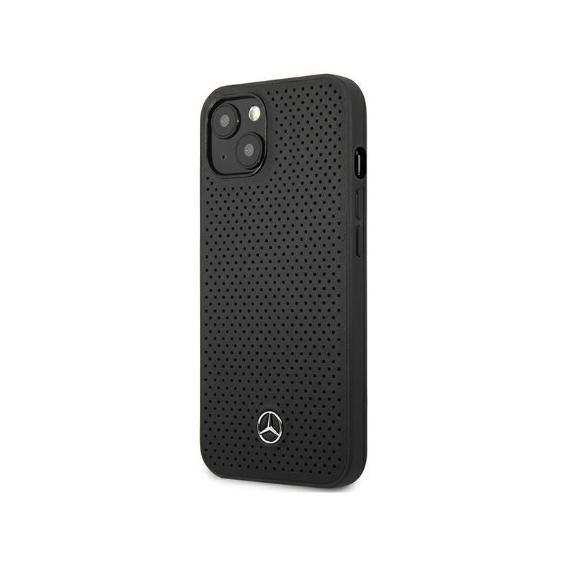 Mercedes odinis perforuotas dėklas iPhone 13 - juodas