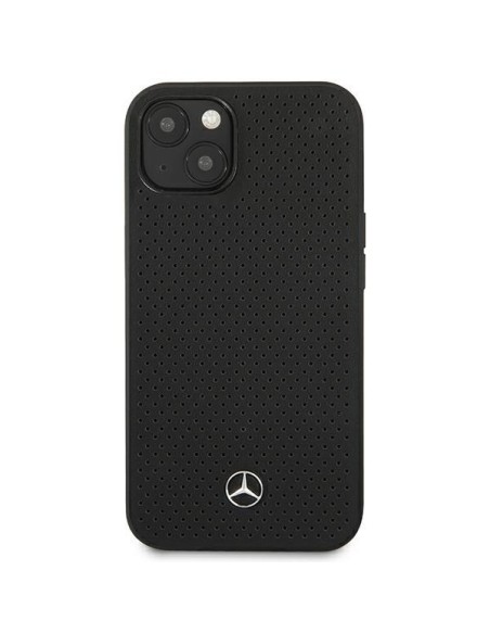 Mercedes odinis perforuotas dėklas iPhone 13 - juodas Mercedes odinis perforuotas dėklas iPhone 13 - juodas