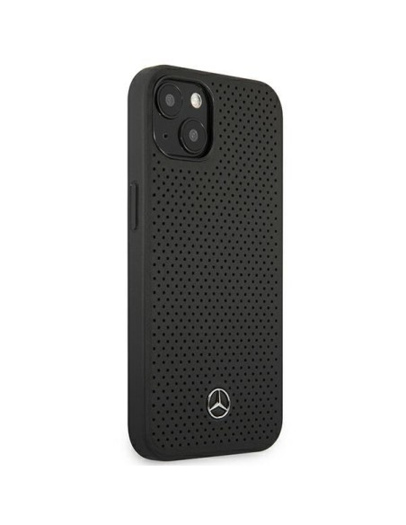 Mercedes odinis perforuotas dėklas iPhone 13 - juodas Mercedes odinis perforuotas dėklas iPhone 13 - juodas