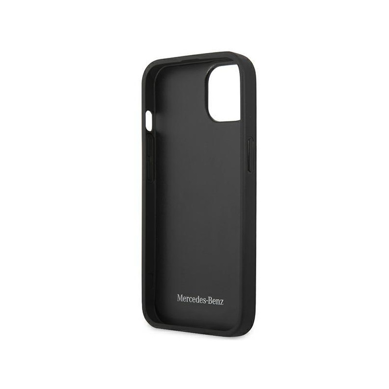 Mercedes odinis perforuotas dėklas iPhone 13 - juodas