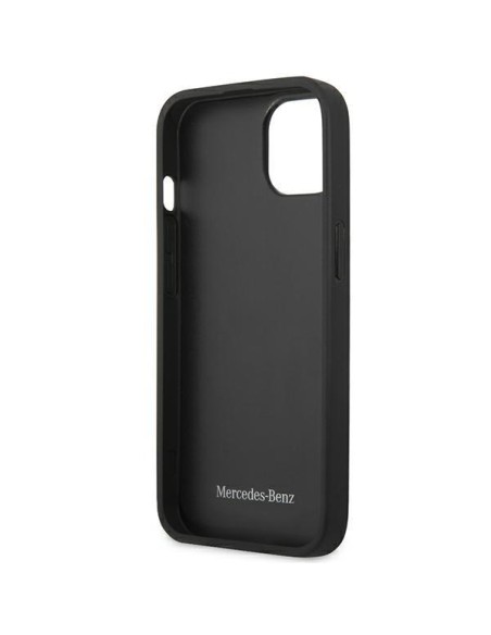 Mercedes odinis perforuotas dėklas iPhone 13 - juodas Mercedes odinis perforuotas dėklas iPhone 13 - juodas