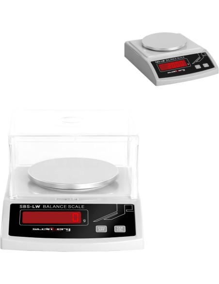 Tikslios laboratorinės svarstyklės su stikliniu dangteliu ir LED ekranu 2000g / 0,01g Tikslios laboratorinės svarstyklės su stikliniu dangteliu ir LED ekranu 2000g / 0,01g