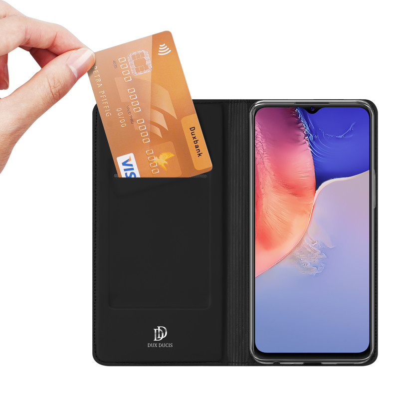 Dux Ducis Skin Pro dėklo dėklo dangtelis su atvartu Vivo Y01 / Y15s / Y15a juodas