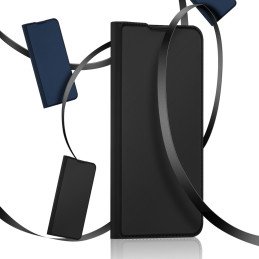 Dux Ducis Skin Pro dėklo dėklo dangtelis su atvartu Vivo Y01 / Y15s / Y15a juodas