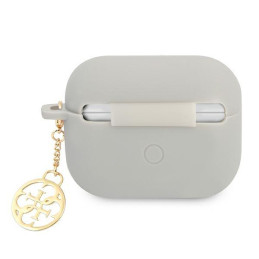Guess Silicone Charm 4G Collection dėklas, skirtas AirPods Pro - pilkas