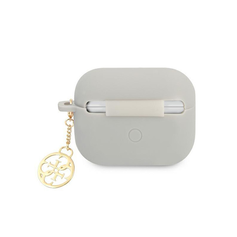 Guess Silicone Charm 4G Collection dėklas, skirtas AirPods Pro - pilkas