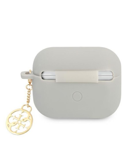Guess Silicone Charm 4G Collection dėklas, skirtas AirPods Pro - pilkas