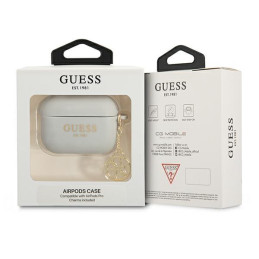 Guess Silicone Charm 4G Collection dėklas, skirtas AirPods Pro - pilkas