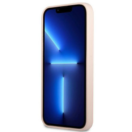 Guess Silicone Triangle dėklas, skirtas iPhone 13 Pro / iPhone 13 - rožinis