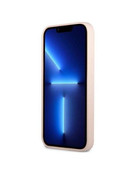 Guess Silicone Triangle dėklas, skirtas iPhone 13 Pro / iPhone 13 - rožinis Guess Silicone Triangle dėklas, skirtas iPhone 13 Pro / iPhone 13 - rožinis