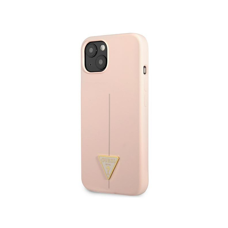Guess Silicone Triangle dėklas iPhone 13 - rožinis