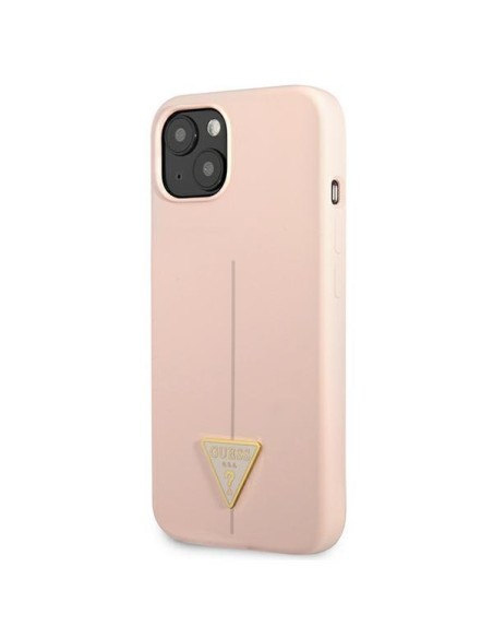 Guess Silicone Triangle dėklas iPhone 13 - rožinis Guess Silicone Triangle dėklas iPhone 13 - rožinis