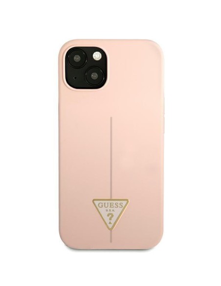 Guess Silicone Triangle dėklas iPhone 13 - rožinis Guess Silicone Triangle dėklas iPhone 13 - rožinis