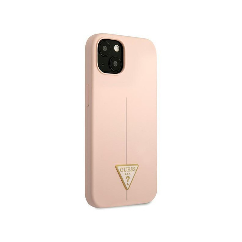 Guess Silicone Triangle dėklas iPhone 13 - rožinis