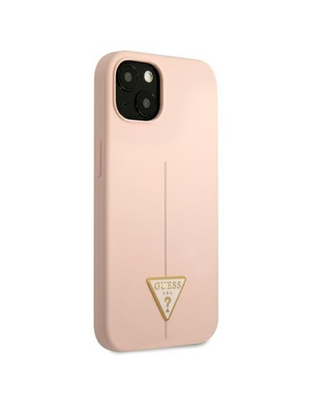 Guess Silicone Triangle dėklas iPhone 13 - rožinis Guess Silicone Triangle dėklas iPhone 13 - rožinis