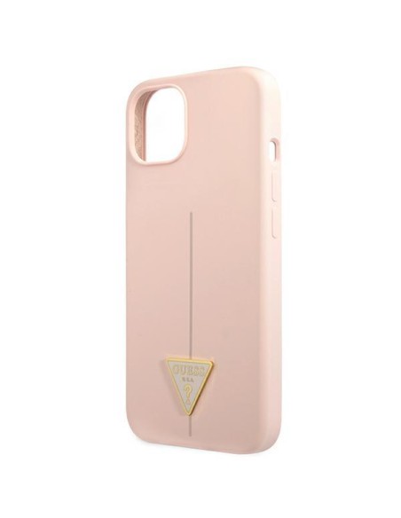 Guess Silicone Triangle dėklas iPhone 13 - rožinis Guess Silicone Triangle dėklas iPhone 13 - rožinis