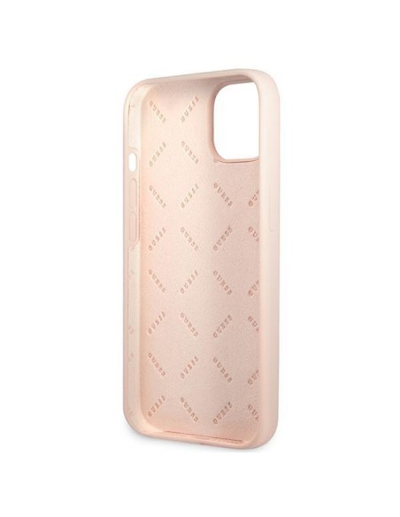 Guess Silicone Triangle dėklas iPhone 13 - rožinis Guess Silicone Triangle dėklas iPhone 13 - rožinis