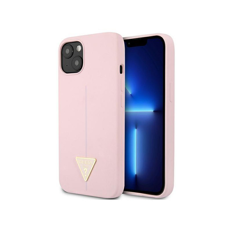 Guess Silicone Triangle dėklas iPhone 13 - violetinis Guess Silicone Triangle dėklas iPhone 13 - violetinis