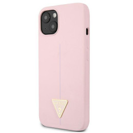 Guess Silicone Triangle dėklas iPhone 13 - violetinis