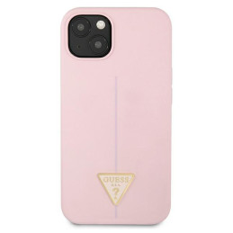Guess Silicone Triangle dėklas iPhone 13 - violetinis