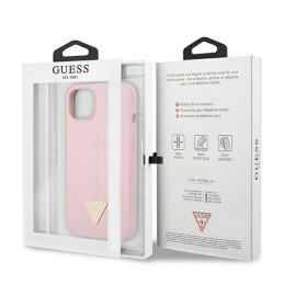 Guess Silicone Triangle dėklas iPhone 13 - violetinis