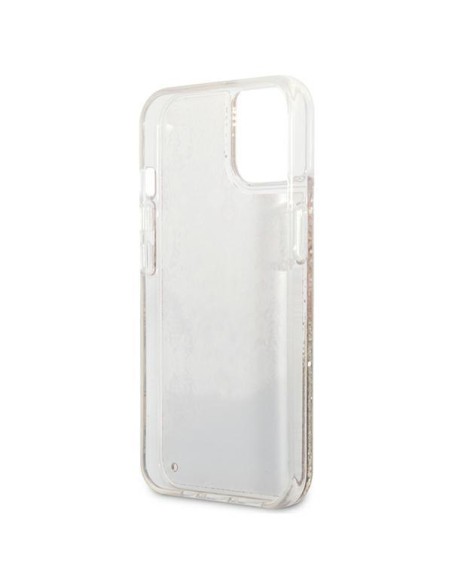 Guess Paisley Liquid Glitter dėklas iPhone 13 mini - auksinis Guess Paisley Liquid Glitter dėklas iPhone 13 mini - auksinis