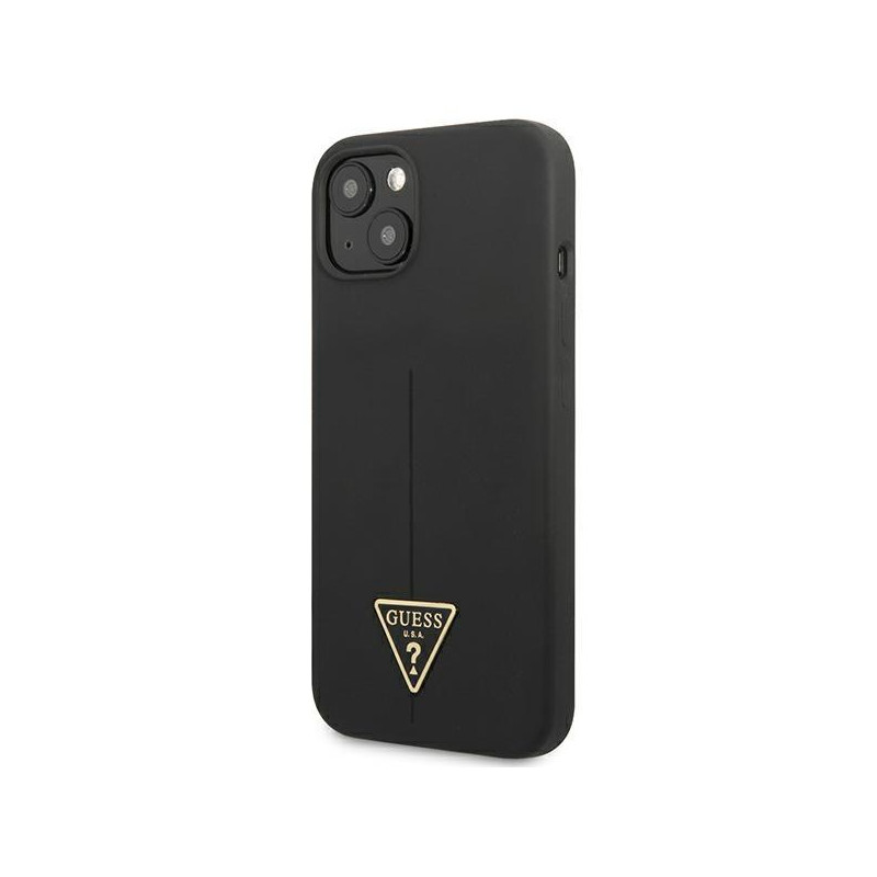 Guess Silicone Triangle dėklas iPhone 13 mini - juodas