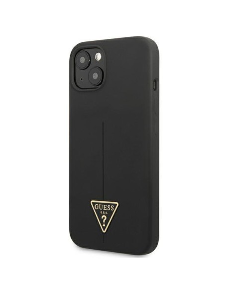 Guess Silicone Triangle dėklas iPhone 13 mini - juodas