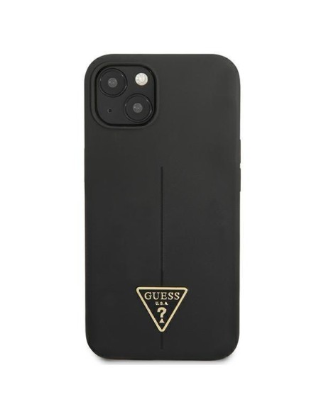 Guess Silicone Triangle dėklas iPhone 13 mini - juodas