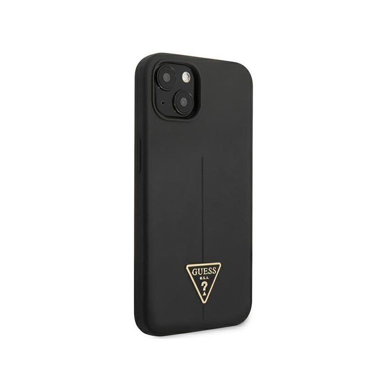 Guess Silicone Triangle dėklas iPhone 13 mini - juodas