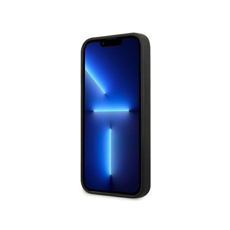 Guess Silicone Triangle dėklas iPhone 13 mini - juodas