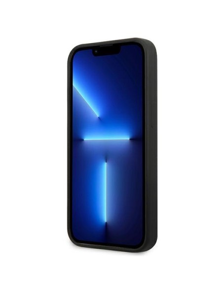 Guess Silicone Triangle dėklas iPhone 13 mini - juodas